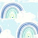 Seabrook Designs Rainbows Blue & Green Wallpaper