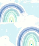 Seabrook Designs Rainbows Blue & Green Wallpaper