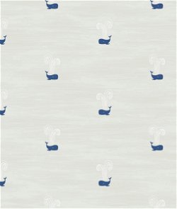 Seabrook Designs Tiny Whales Soft Gray & Navy Wallpaper