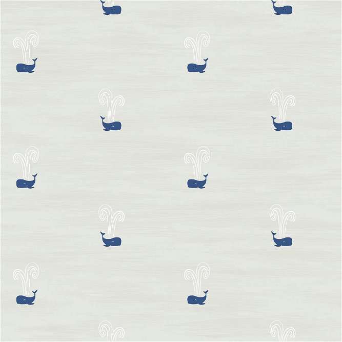 Seabrook Designs Tiny Whales Soft Gray &amp; Navy Wallpaper