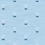 Seabrook Designs Tiny Whales Sky Blue & Navy Wallpaper