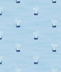 Seabrook Designs Tiny Whales Sky Blue & Navy Wallpaper