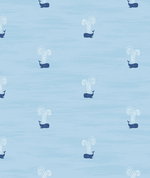 Seabrook Designs Tiny Whales Sky Blue & Navy Wallpaper