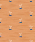 Seabrook Designs Tiny Whales Orange & Navy Wallpaper