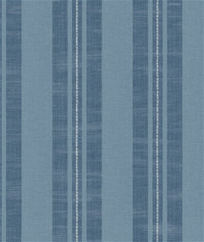 Seabrook Designs Linen Stripe Sky Blue & Denim Wallpaper