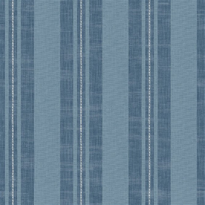 Seabrook Designs Linen Stripe Sky Blue &amp; Denim Wallpaper