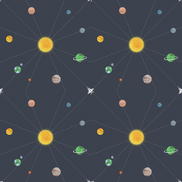 Seabrook Designs Connecting Space Midnight Blue Wallpaper