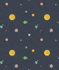 Seabrook Designs Connecting Space Midnight Blue Wallpaper