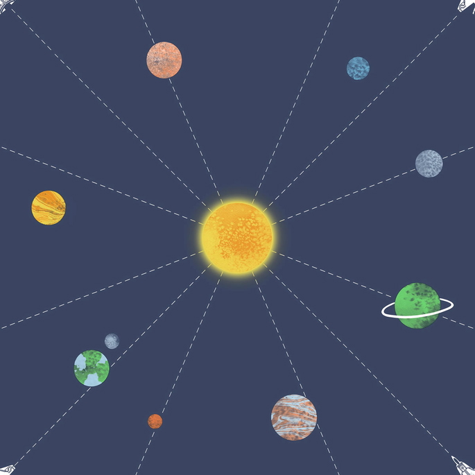 Seabrook Designs Connecting Space Navy Wallpaper image 1 of 2