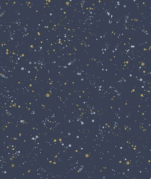 Seabrook Designs Paint Splatter Navy & Metallic Gold Wallpaper