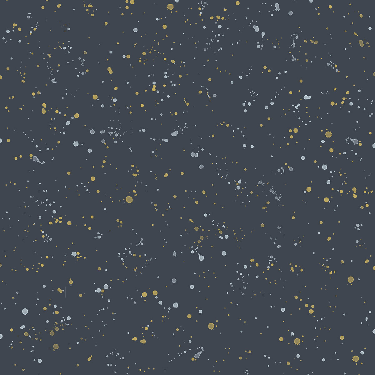 Seabrook Designs Paint Splatter Midnight Blue & Metallic Gold Wallpaper ...
