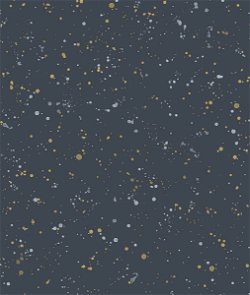 Seabrook Designs Paint Splatter Midnight Blue & Metallic Gold Wallpaper