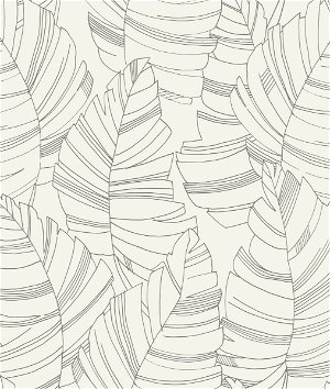 Seabrook Designs Jungle Leaves Charcoal Wallpaper