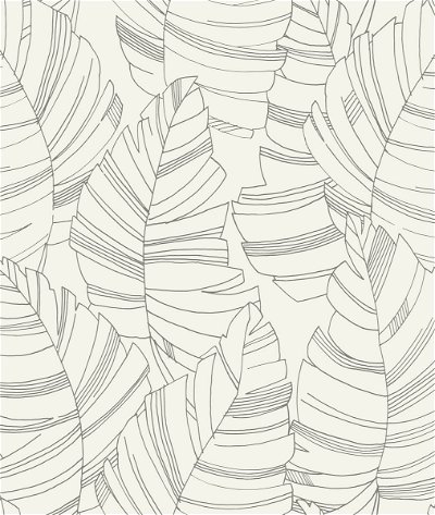 Seabrook Designs Jungle Leaves Charcoal Wallpaper