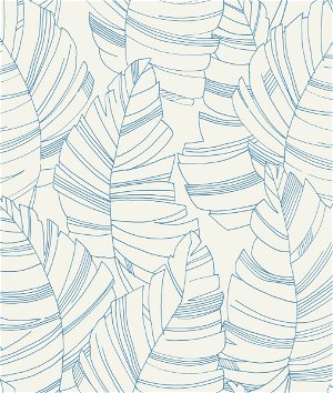 Seabrook Designs Jungle Leaves Carolina Blue Wallpaper