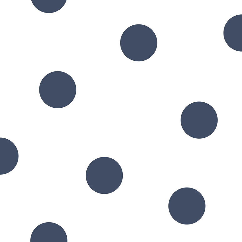 Seabrook Designs Dots Navy Wallpaper