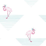 Seabrook Designs Dancing Flamingo Fuchsia & Teal Wallpaper