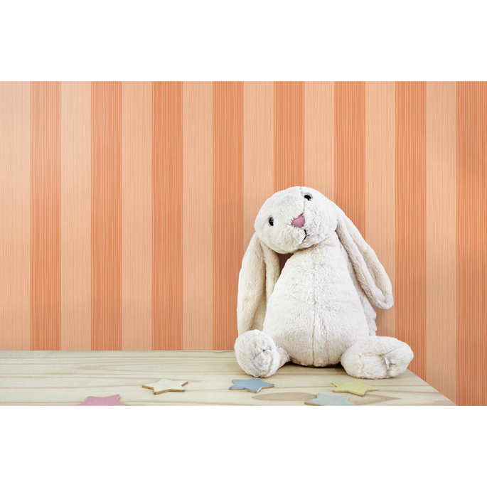 Seabrook Designs Stripes Orange Wallpaper image 2 of 2