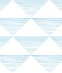 Seabrook Designs Geo Stripe Sky Blue Wallpaper