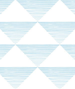 Seabrook Designs Geo Stripe Sky Blue Wallpaper