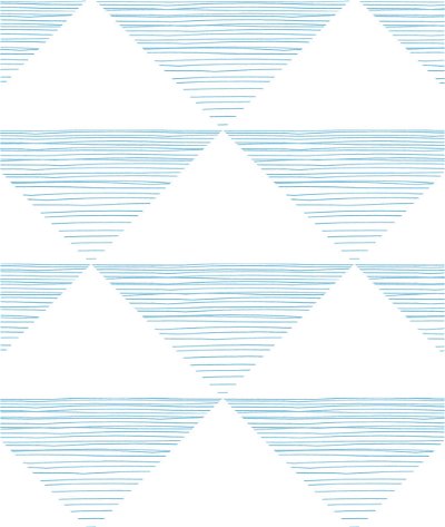 Seabrook Designs Geo Stripe Sky Blue Wallpaper