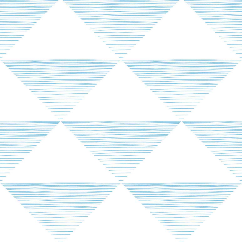 Seabrook Designs Geo Stripe Sky Blue Wallpaper