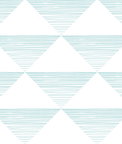 Seabrook Designs Geo Stripe Teal Wallpaper