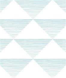 Seabrook Designs Geo Stripe Teal Wallpaper