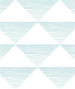 Seabrook Designs Geo Stripe Teal Wallpaper