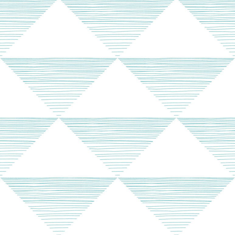 Seabrook Designs Geo Stripe Teal Wallpaper