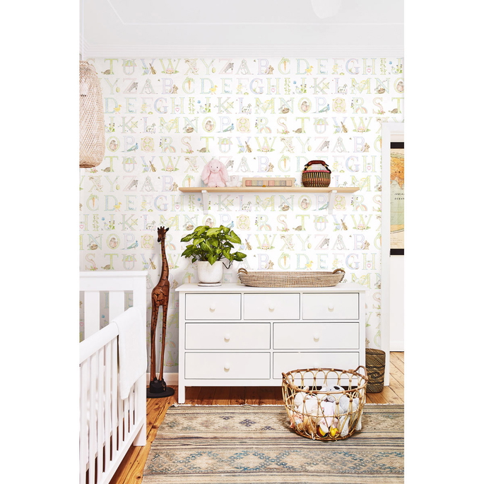 Seabrook Designs Alphabet Pastel Wallpaper image 2 of 2