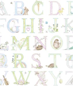 Seabrook Designs Alphabet Light Pastel Wallpaper