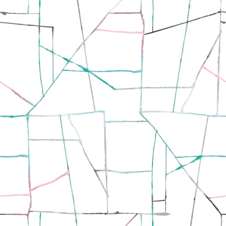 Seabrook Designs Geo Creative Pink &amp; Teal Wallpaper