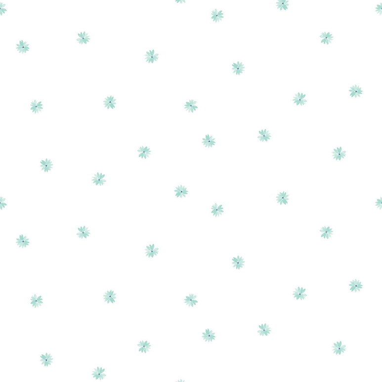 Seabrook Designs Little Daisy Teal Wallpaper