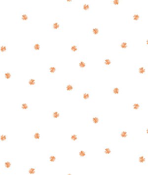 Seabrook Designs Little Daisy Orange Wallpaper