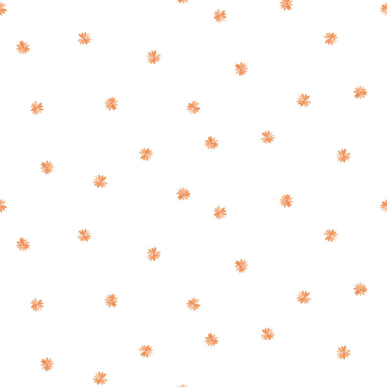 Seabrook Designs Little Daisy Orange Wallpaper