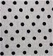 Black/Ivory Daisy Polka Dot&#160;Linen Blend Sheer Fabric thumbnail image 2 of 2