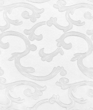White Scroll Brocade Fabric