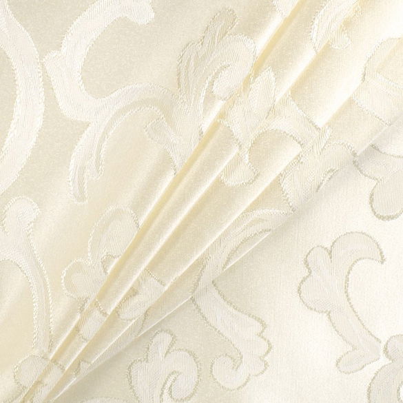 Ivory Scroll Brocade Fabric | OnlineFabricStore