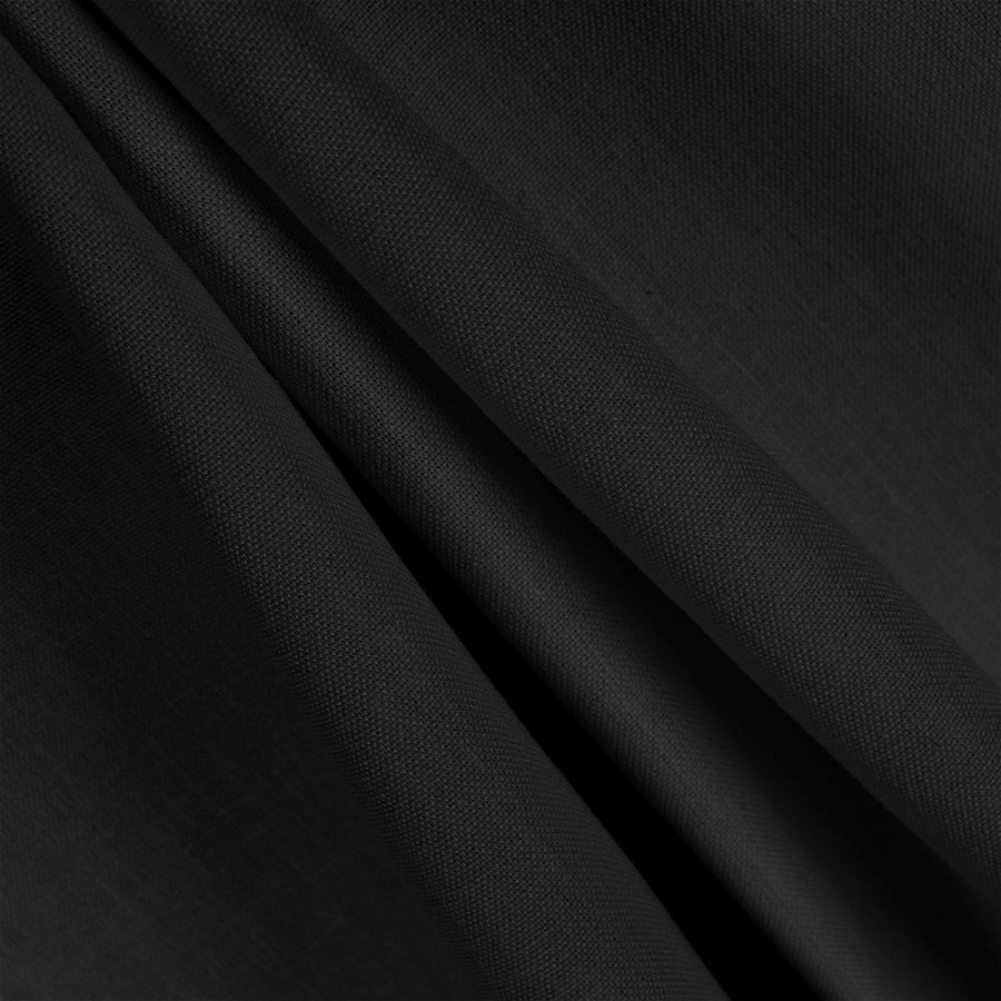 5.9 Oz Black Poly Cotton Linen Fabric | OnlineFabricStore