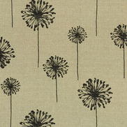 Premier Prints Dandelion Black Denton Fabric