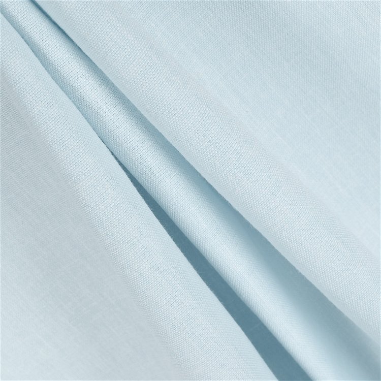 Ice Blue Poly Cotton Linen Fabric