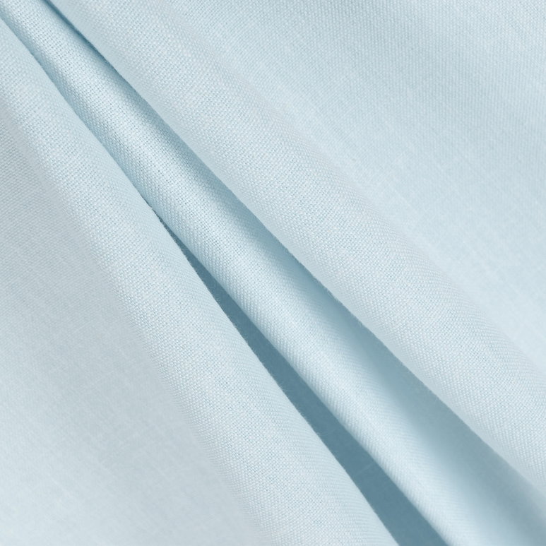 5.9 Oz Ice Blue Poly Cotton Linen Fabric
