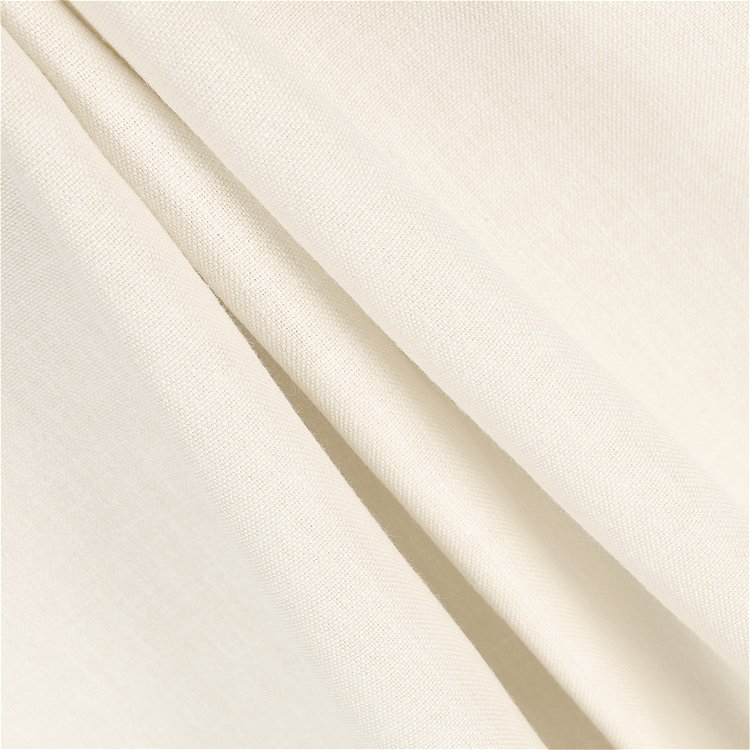 5.9 Oz Ivory Poly Cotton Linen Fabric