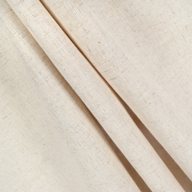 5.9 Oz Oatmeal Poly Cotton Linen Fabric