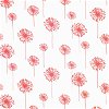 Premier Prints Dandelion White/Coral Fabric - Image 1