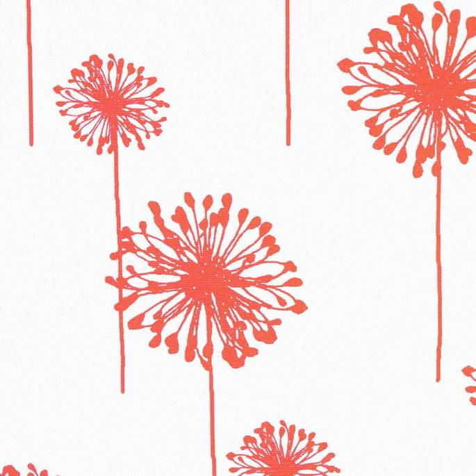 Premier Prints Dandelion White/Coral Canvas Fabric image 2 of 3