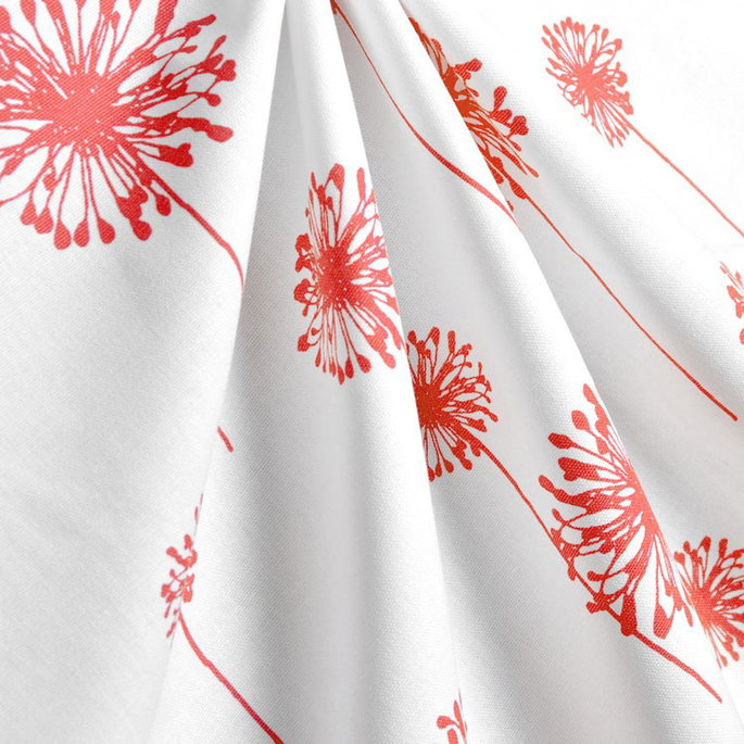Premier Prints Dandelion White/Coral Canvas Fabric image 3 of 3