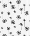 Premier Prints Dandelion White/Black Canvas Fabric