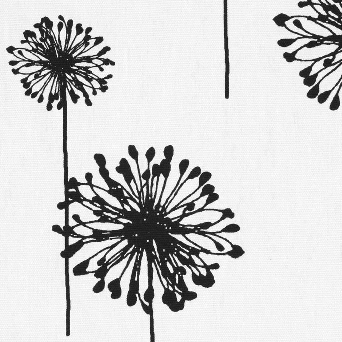 Premier Prints Dandelion White/Black Canvas Fabric image 2 of 5